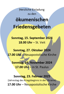 Ökum. Friedensgebet September 2024-Februar 2025